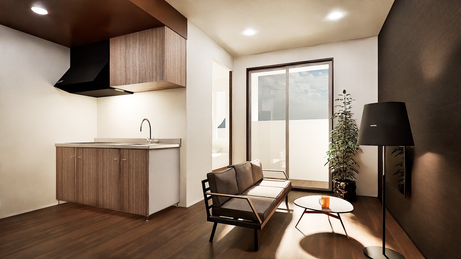 森林黑暗的室內圖像