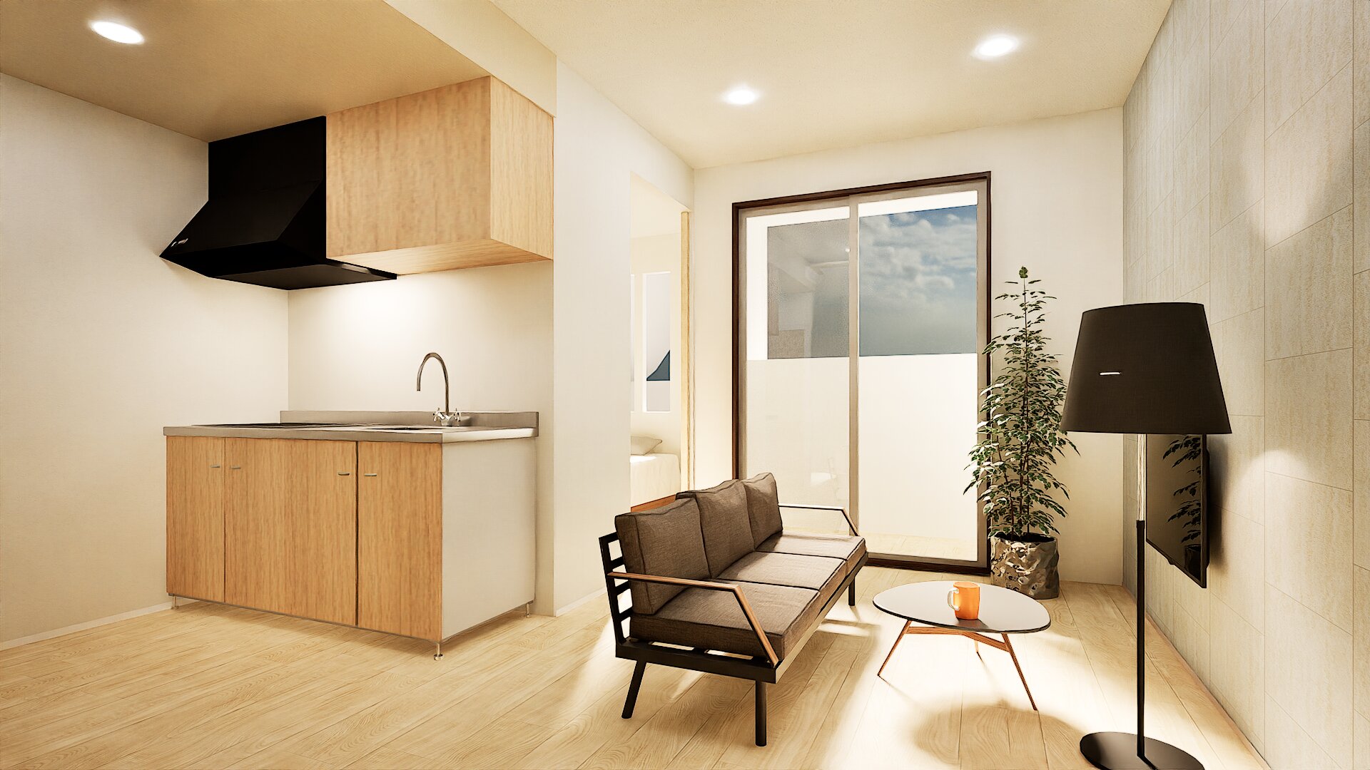 純自然的室內影像