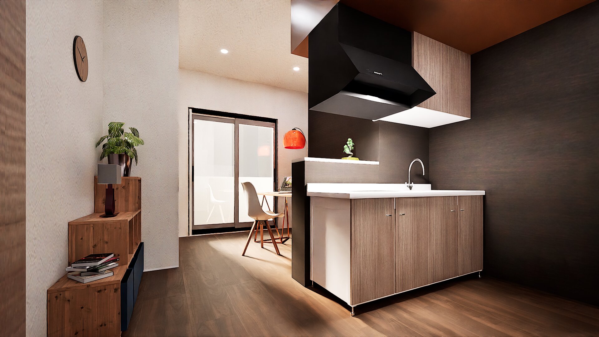 森林黑暗的室內圖像