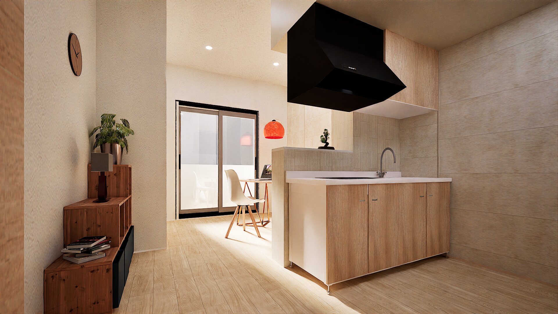 純自然的室內影像